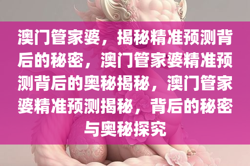 新澳门管家婆一句,新澳门管家婆一句，揭示背后的智慧与策略